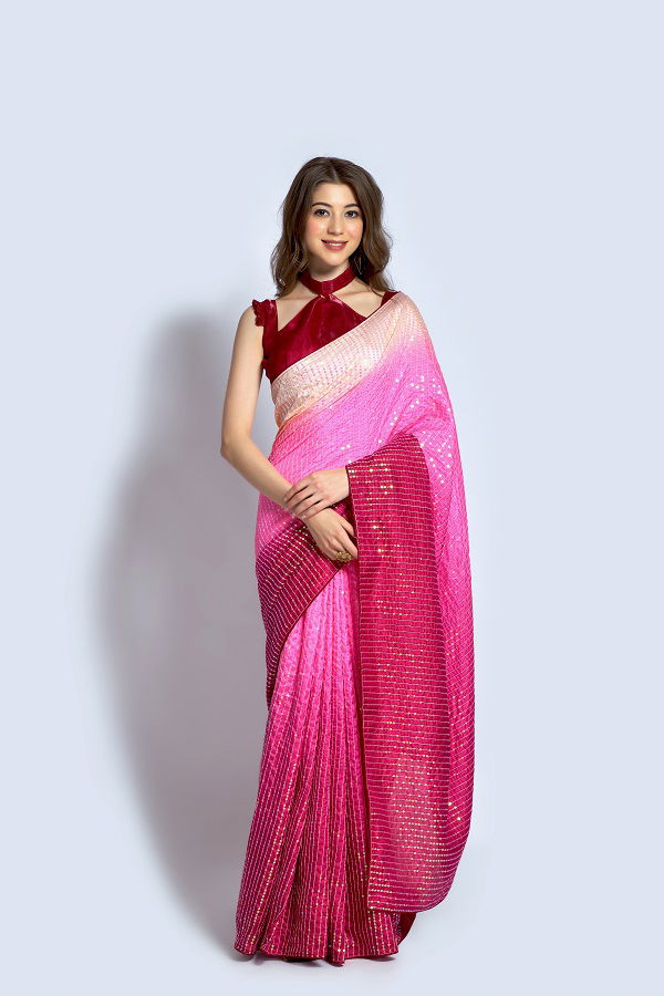 Padding 01 Fancy Stylish Party Wear Vichitra Silk Saree Collection
